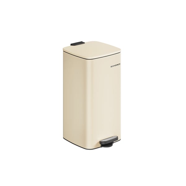 30 liters affaldsspand i stål sandbeige