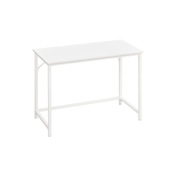 Computerskrivebord, kontorskrivebord, 100 x 50 x 76 cm, til arbejdsværelse, soveværelse, stue, ahornhvid og skyhvid LWD041W44