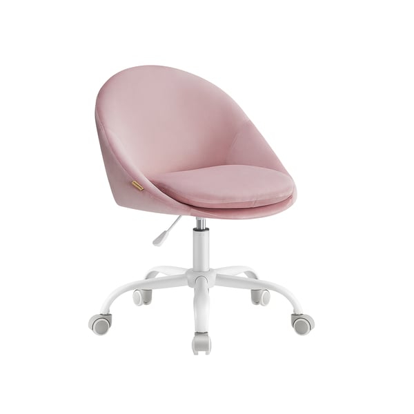 Homeoffice tuoli Velvet Pyörivä tuoli Työpöydän tuoli Vaahtomuovipehmuste Korkeussäädettävä Tutkimus Makuuhuone Pastel Pinkki