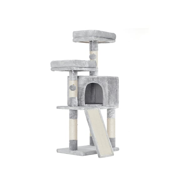 Kattetræ, Cat Condo 115 cm, kradseplade, lysegrå
