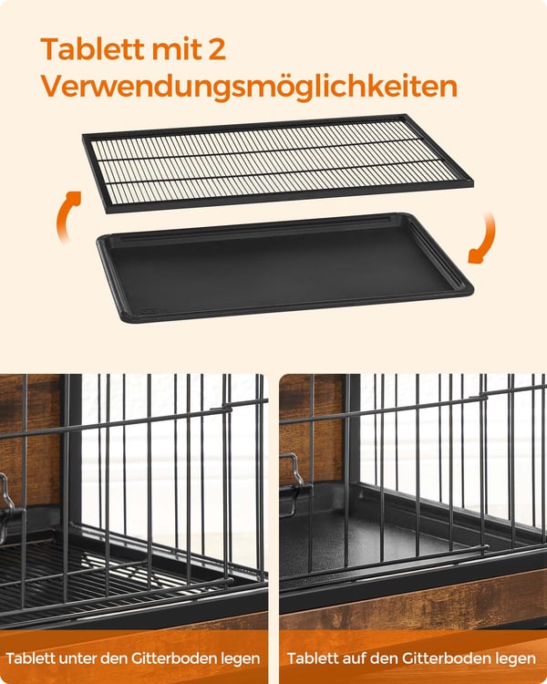Hundebur til hunde op til 20 kg vintage brun