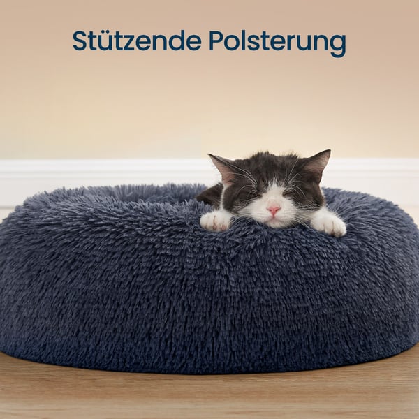 Fluffy hundeseng, donut-pude, vaskbar