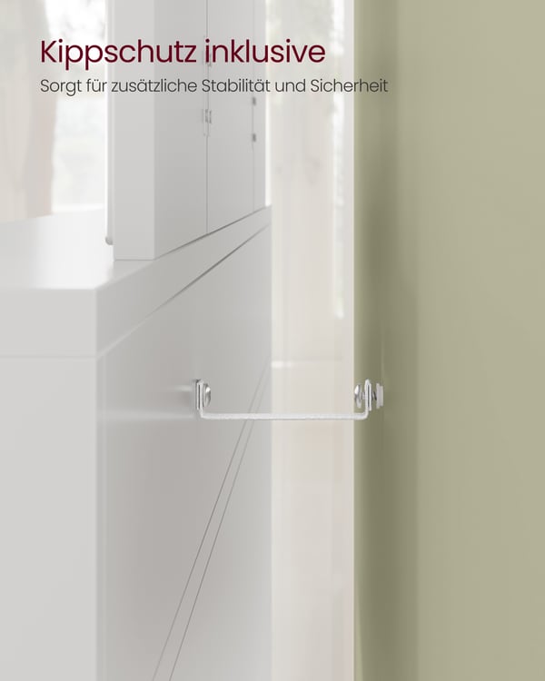 Toiletsbord med tredobbelt spejl, makeupbord med 2 skuffer og 3 åbne rum, toiletbord, moderne stil, hvid RDT115W01