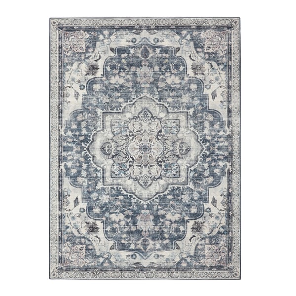 Matta 120 x 170 cm Vardagsrumsmatta Halkfri Matta Traditionell Vintage Stil Vardagsrum Kök Hall Matsal Maskindiskbar Dove Grey