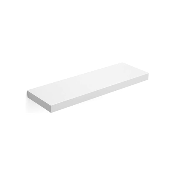 Flytande hylla, vägghylla för foton, 60 cm, dekorationer, i vardagsrum, kök, hall, sovrum, badrum, vit