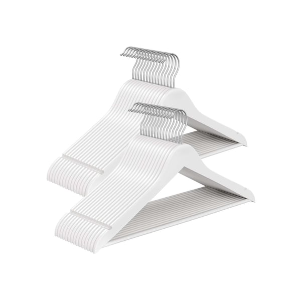 SONGMICS trägalgar, 30-pack med 360° vridbara krokar, molnvit