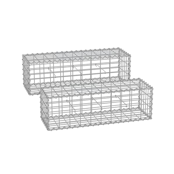 SONGMICS Gabionkorgar med 5 x 10 cm maskstorlek för stenar, 2-pack