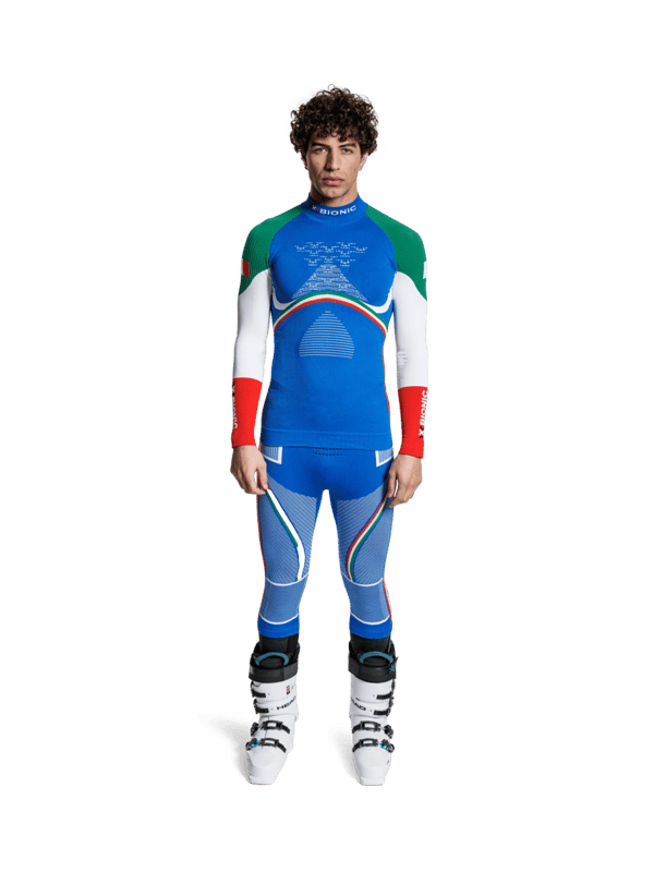X-BIONIC Energy Accumulator 4.0 Patriot Pants 3/4 Italy herr baslager tights i storlek XL med 3D Bionic Sphere System