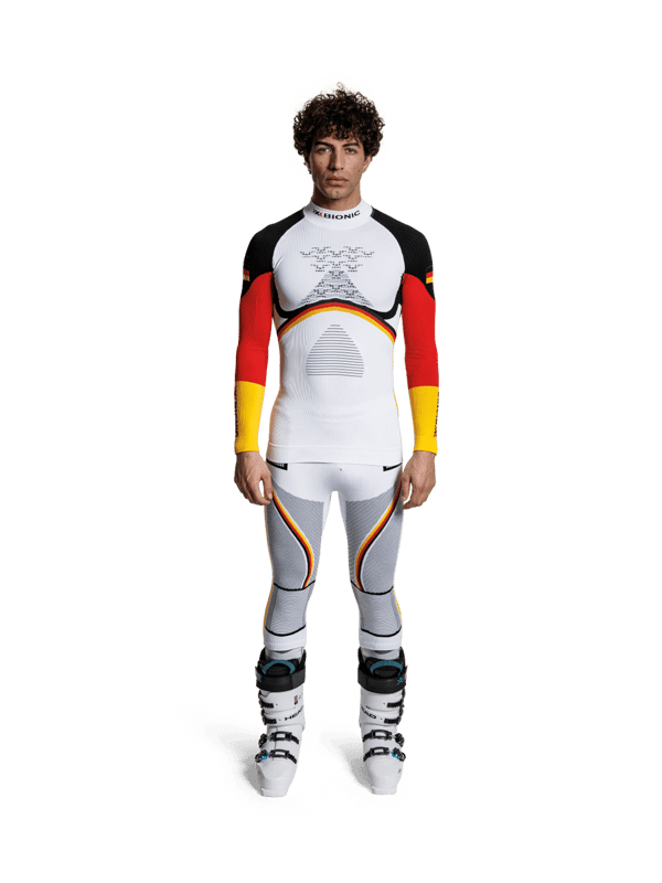 X-Bionic Energy Accumulator 4.0 Patriot Pants 3/4 Tyskland - Högteknologisk sportutrustning för termisk reglering och skydd, idealisk för vintersportentusiaster - M