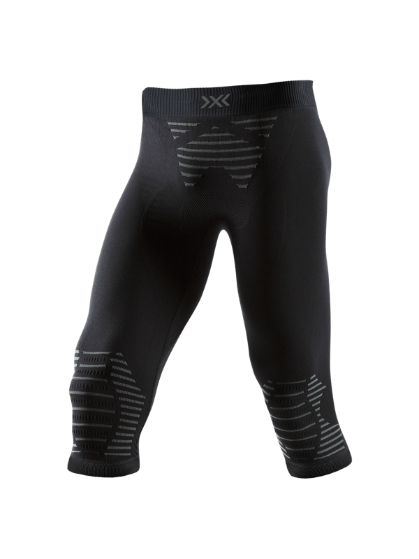 X-Bionic Invent 4.0 Funktionsunderkläder 3/4 Herr - Svart/Charcoal Kompressionsbyxor för Vinter och Sport