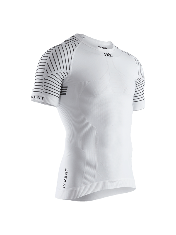 X-Bionic Invent 4.0 Herr Rundhals Lätt Tröja - Optimala Sportkläder för Löpning, Cykling och Vandring, Kylande och Värmande Teknik för Förbättrad Komfort - Arctic White/Dolomite Grey, M