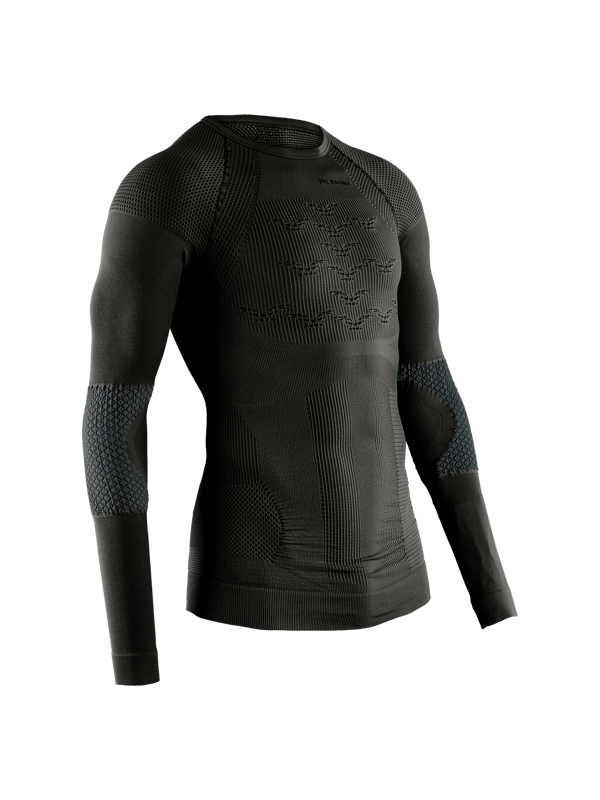 X-Bionic X-Plorer Energizer 4.0 Långärmad Tröja för Herr - Avancerad Högteknologisk Stickning för Optimal Temperaturreglering och Förbättrad Prestanda inom Sport och Utomhusaktiviteter - Olivgrön/Antracit, L