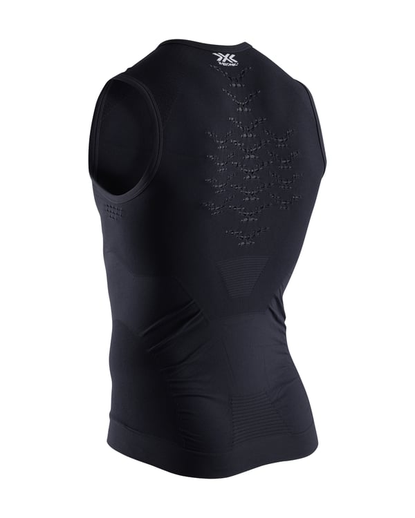 X-BIONIC Energizer 4.0 Light Singlet herr linne - funktionell träningstopp för män i Opal Black/Arctic White, storlek L