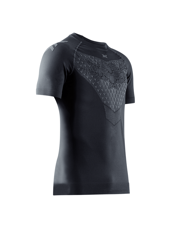 X-BIONIC Twyce Run kortärmad löpartröja för män med avancerad kylning och fukthantering, Slate Blue/X Black, M