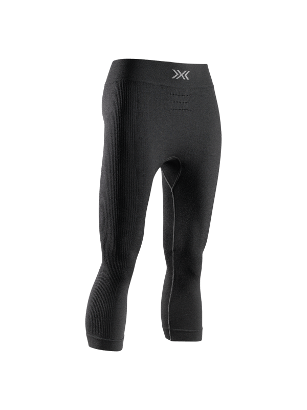 X-BIONIC Mightywool Pants 3/4 dam - Funktionella basbyxor i merinoull och polyamid för utomhusaktiviteter, storlek XL