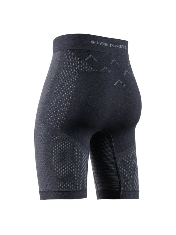 X-Bionic Xceed Run Short Tights för damer - Avancerad löpningsdesign med HygroDiffuser och VectorSphere-teknik, svart/grå, storlek XS