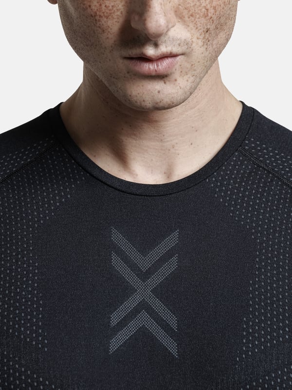 X-BIONIC Xceed Run Shirt - Avancerad kortärmad löpartröja för män, optimal termoreglering och fukttransport i storlek M