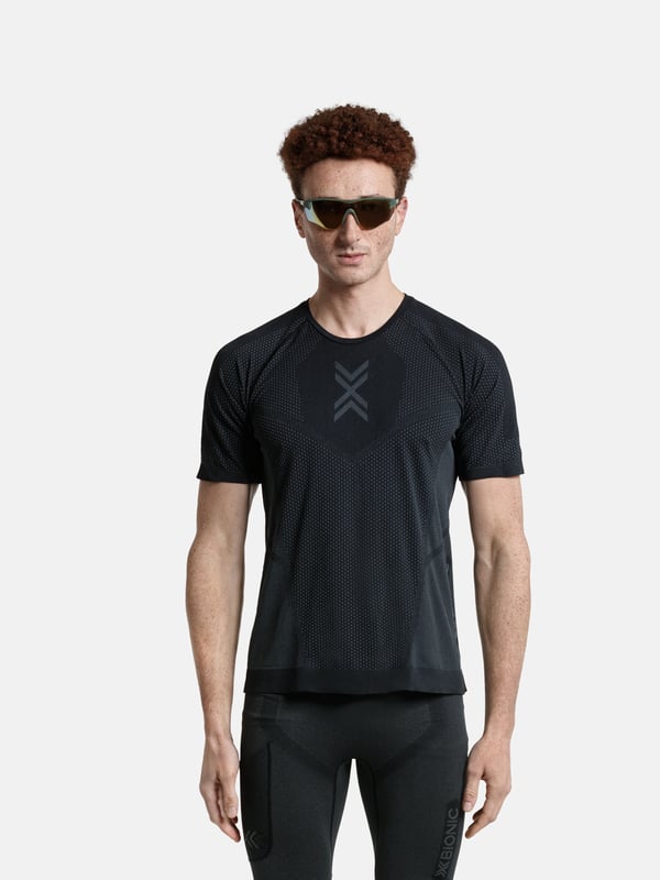 X-BIONIC Xceed Run Shirt - Avancerad kortärmad löpartröja för män, optimal termoreglering och fukttransport i storlek XL