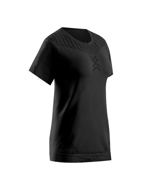 X-Bionic X-Ential kortärmad träningströja för kvinnor - Funktionell damtröja i Dusty Lavender, storlek XS med 3D Body Climate-teknologi