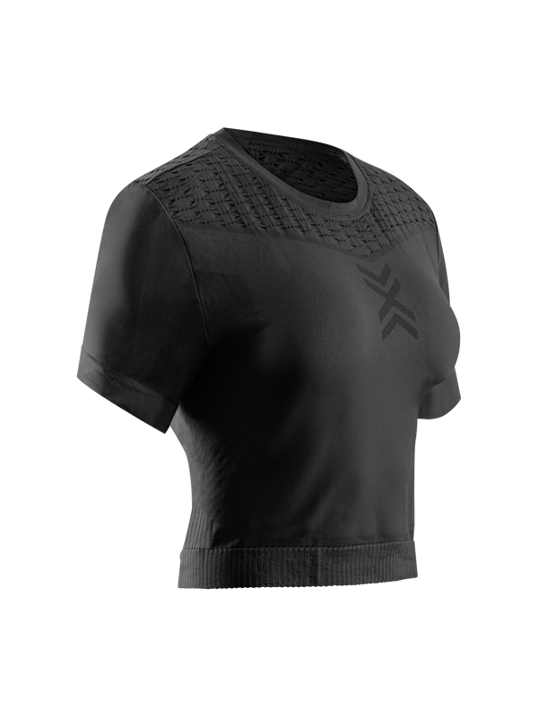X-BIONIC X-Ential Crop Top för damer - Funktionell träningstopp i Dusty Lavender med avancerad termoreglerande teknologi, storlek M