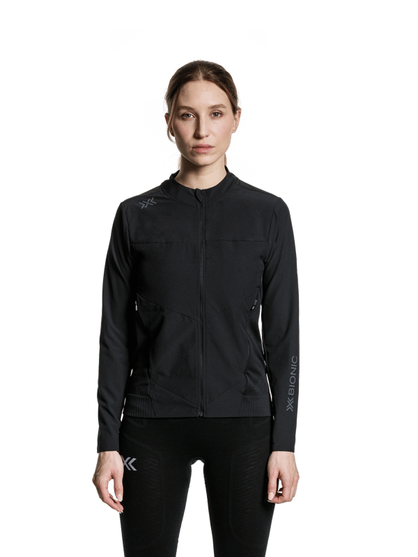 X-BIONIC X-Ential Hybrid Damjacka – Varm & Vindtät Jacka för Enkla Sporter & Utomhusaktiviteter – 3D-isolering & Stretchtyg – Snygg Design med Praktiska Fickor - X Svart, XS