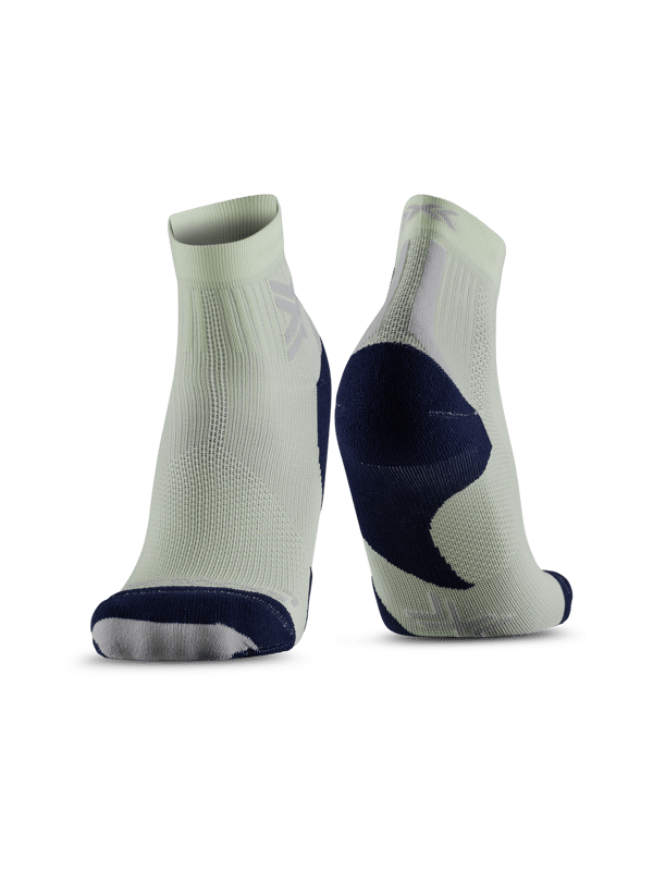 Run Discover Ankle löparstrumpor med avancerad dämpning och kompression för löpare - andningsaktiv design i neolime/svart, storlek 35-38