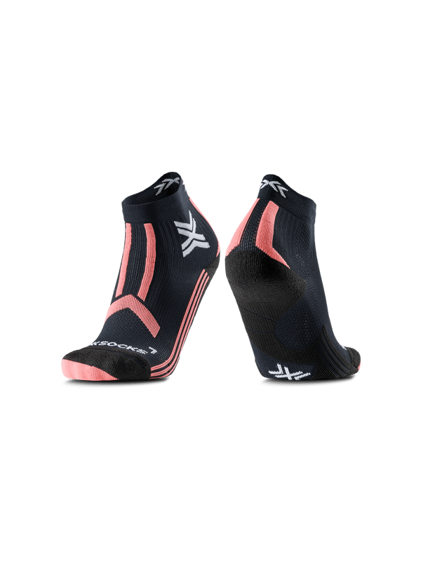 Trailrun Discover Ankle Women Löparstrumpor - Funktionella Terränglöpningsstrumpor för Kvinnor i X Black/Dusty Rose, Storlek 35-36