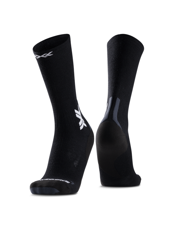 Run Discover Merino Crew löparstrumpor i merinoull med Air-Conditioning Channel teknologi, Seal Grey/Light Sand, 45-47
