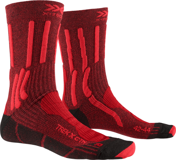 X-SOCKS Trek X Ctn vandringsstrumpor för herrar - tekniska trekking-strumpor i Forest Green/Midnight Blue, storlek 39-41