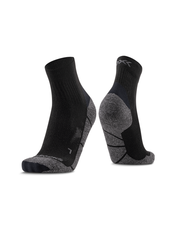 Core Natural Ankle Socks Arctic White/Pearl Grey 35-38 - Athletic Socks with Achilles Protection and Technology