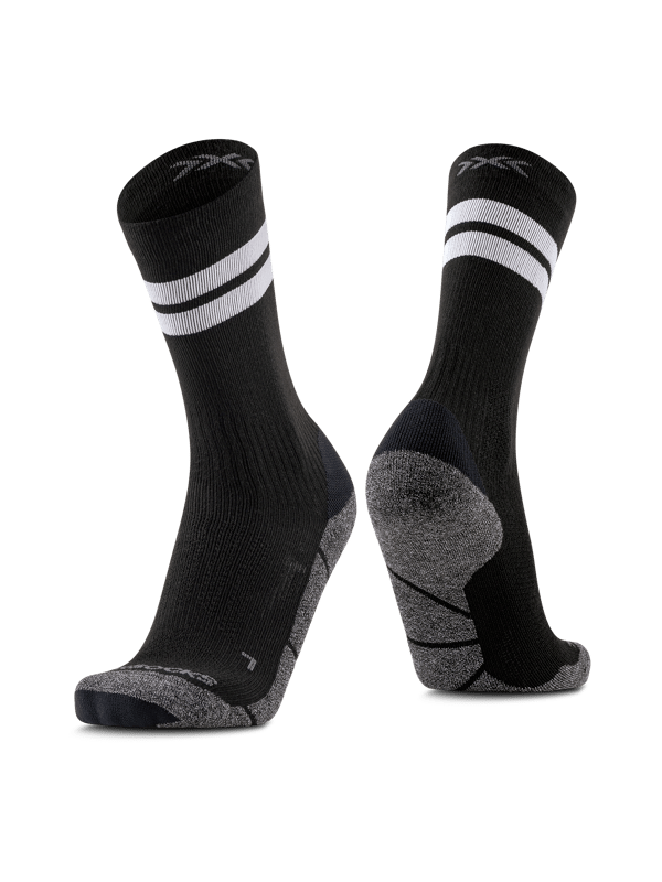 Core Natural Graphics Crew Socks Arctic White/Pearl Grey 35-38 - Athletic Socks for Running, Cycling and Winter Sports