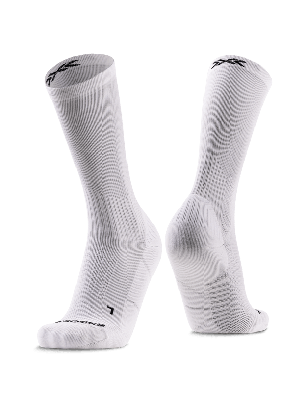 X-Socks Core Sport Crew Strumpor - Komfort och Skydd för Löpning, Cykling och Vintersport - Arctic White/Opal Black, 39-41