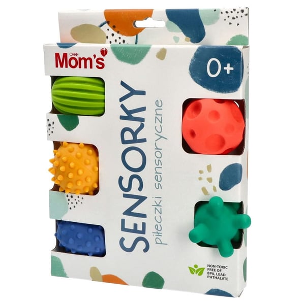 Mom's Care sensoriska bollar pastell 5 st