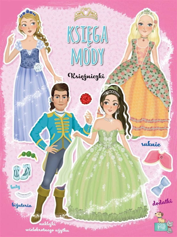 Modebog - Prinsesser - Påklædningsklistermærker, MD Creative Modebog - Prinsesser - Påklædningsklistermærker, MD Creative
