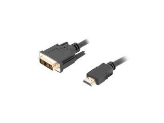 Lanberg hdmi(M) - DVI-D(M)(18+1) adapterkabel 3m Single Link forgyldte kontakter sort