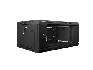 Lanberg 19" 4U 600x450 musta seinälle asennettava räkkikaappi (litteä pakkaus)