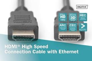 Digitus AK-330114-020-S Highspeed 1.4 HDMI-kaapeli, jossa Eth. hdmi A/hdmi A 2m