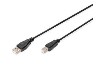 Digitus USB 2.0 A/M - B/M skrivarkabel, 1m svart