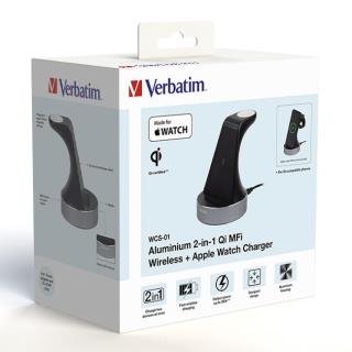 Verbatim WCS-01 2-i-1 Apple Watch iPhone-opladerstativ