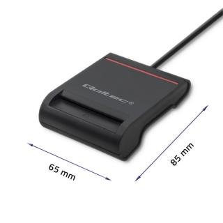 Qoltec SCR-0642 Sirukortinlukija | USB 2.0 + USB-C-sovitin