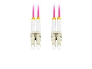 Lanberg MM LC/UPC-LC/UPC DUPLEX 3,0MM OM4 50/125 LSZH 0,5m Lilla Fiberoptisk Patchkabel
