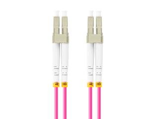 Lanberg MM LC/UPC-LC/UPC DUPLEX 3,0MM OM4 50/125 LSZH 0,5m Lilla Fiberoptisk Patchkabel