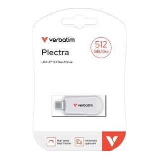 Verbatim Plectra 512GB USB-C 3.0 Pendrive valkoinen