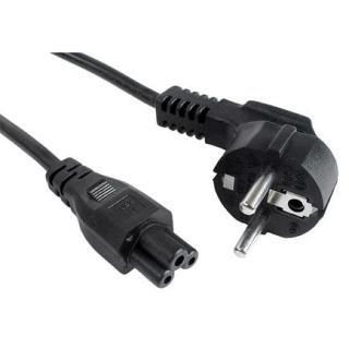 Akyga AK-NB-01A CEE 7/7 - IEC C5 bärbar datorströmkabel (klöverblad) 250V/50Hz 2.5A 1.5m svart
