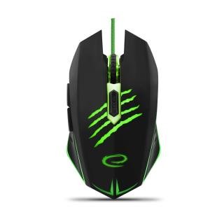 Esperanza MX209 Claw Optical Gaming 6D USB-kablet mus sort og grøn