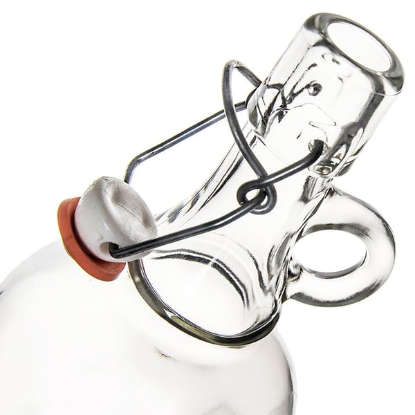 Glasflaske med klips 1 l