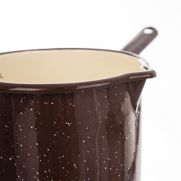 Emaljeret brun gryde 12 cm, 1,2 l