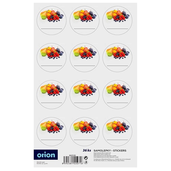 Itsekiinnittävät tarrat purkkeihin 36 kpl