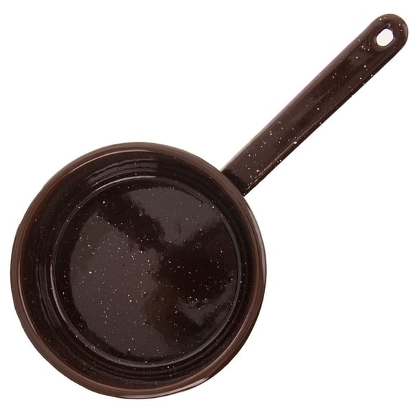 Emaljerad brun kastroll 14 cm, 900 ml