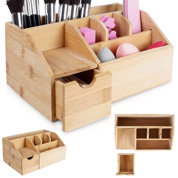 Bambus makeup-organisator 24x15x11 cm